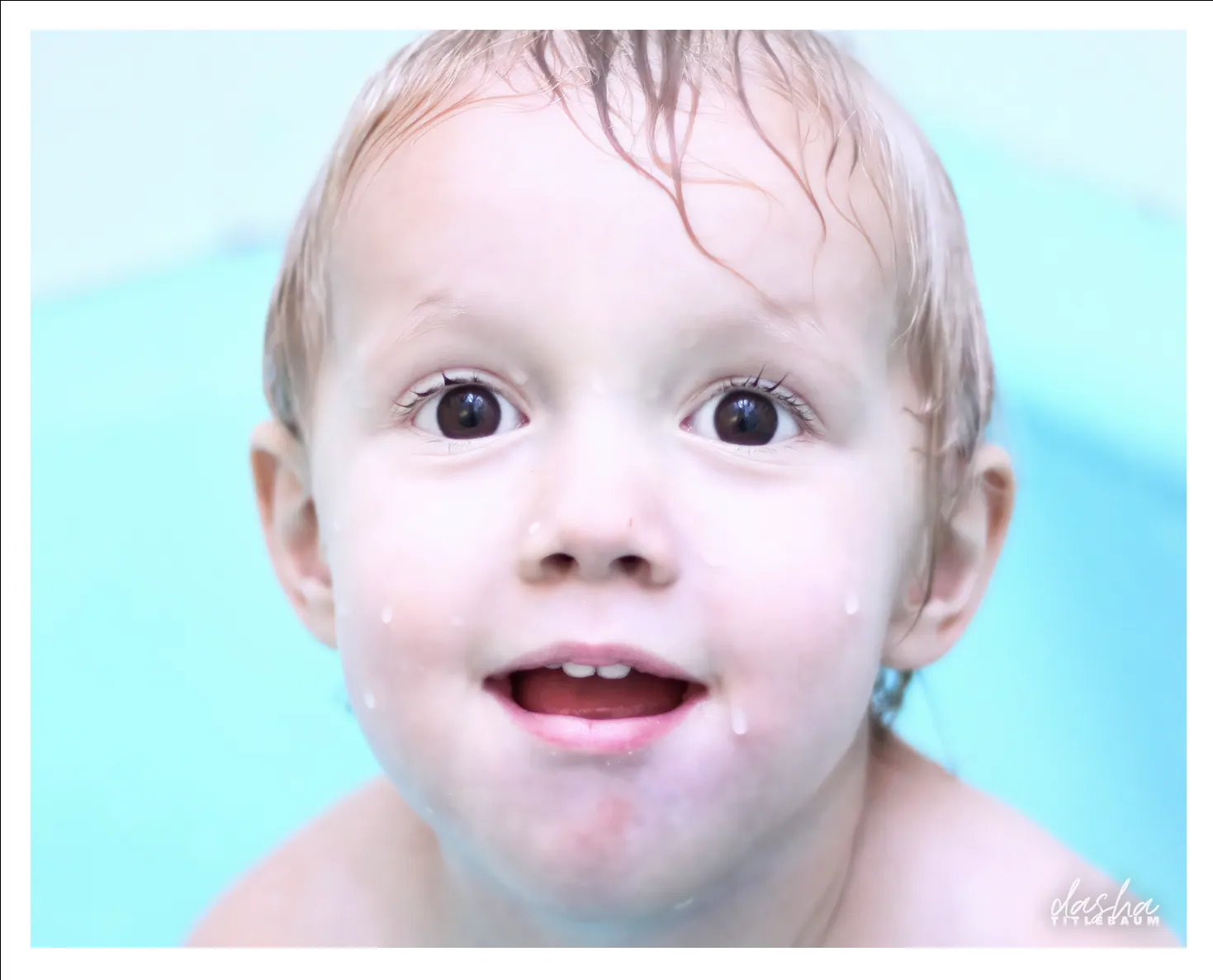 Autumn Bath Portrait, Candid child portrait with soft natural light and a joyful expression.