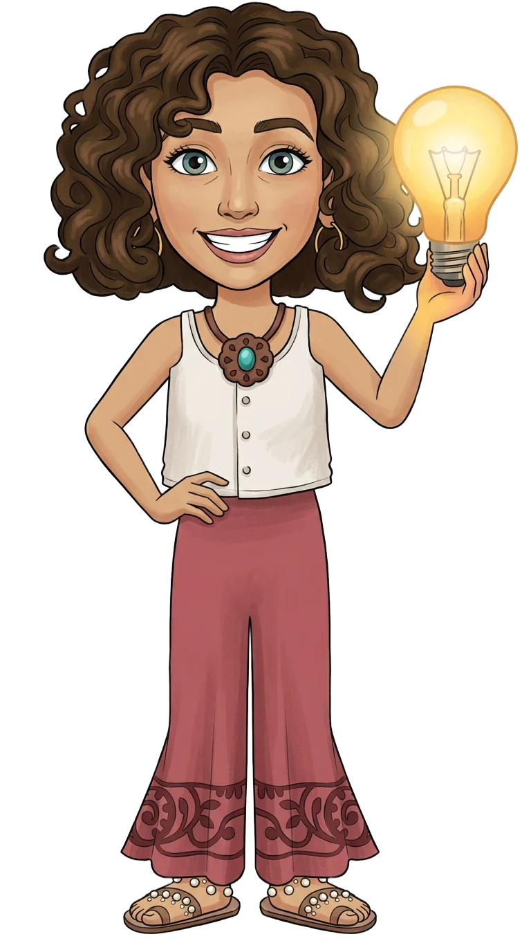 Dasha Titlebaum holding a glowing lightbulb