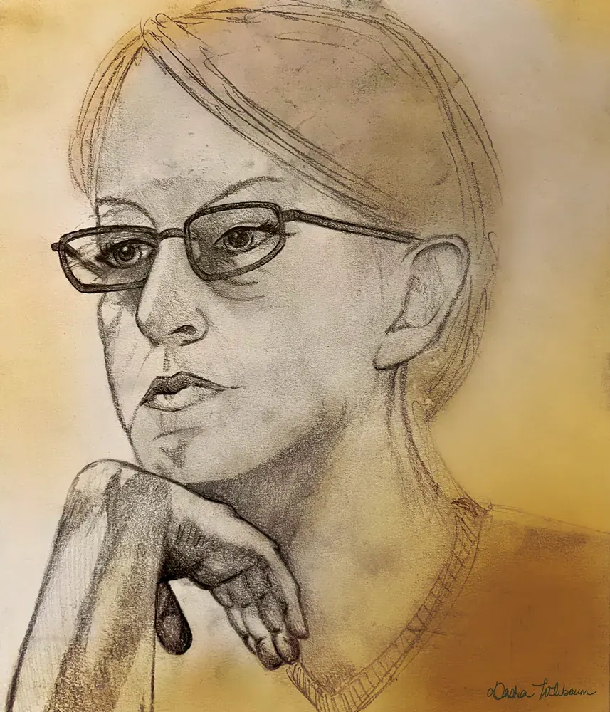 Gray Teacher, Portrait study with close attention to facial structure and expression.