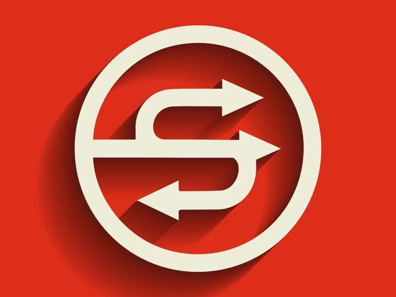 SinCamp Brand Identity, Bold circular mark with arrow motion and a modern red palette.